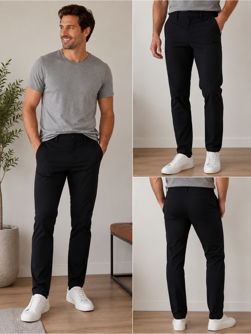 Lululemon Men’s Black ABC pants 34x34 Classic 5 pocket